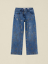 Cropped jeans with crystal embellishment image number 4