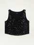 Tulle and sequin top crop image number 3