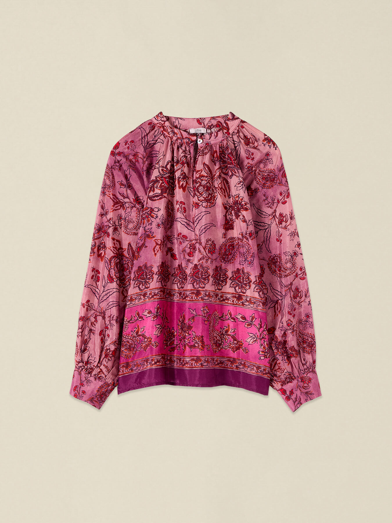 Bluse mit Foulard-Muster image number 3