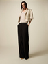 Pantalon palazzo en tissu cr&ecirc;pe image number 0