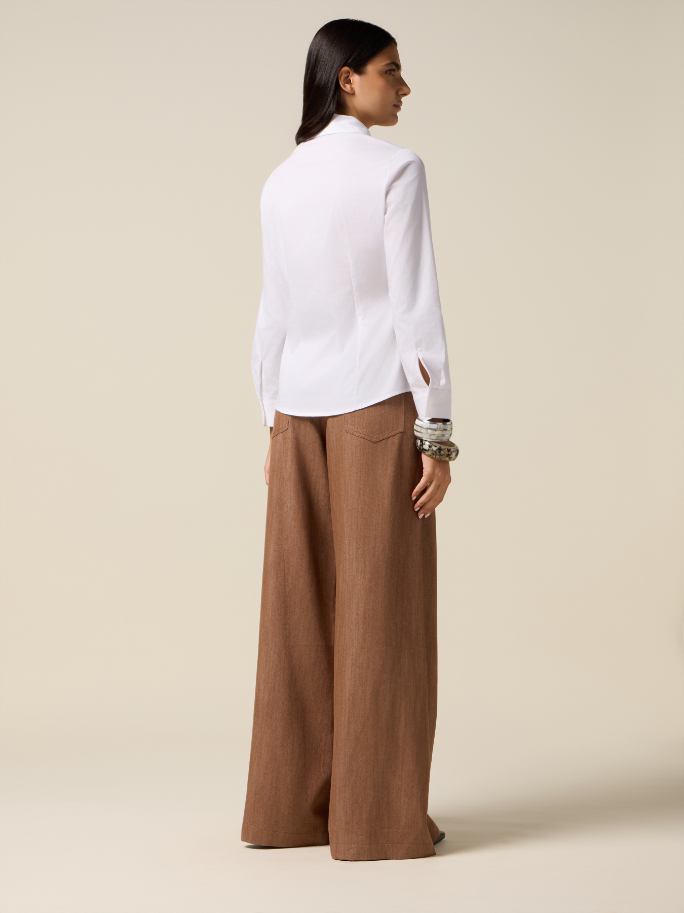 Cămașă din poplin cu nasturi bijuterie image number 1