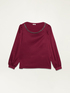 Embellished dual-fabric t-shirt image number 3