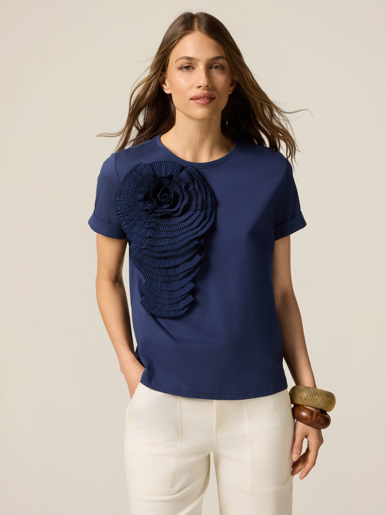 T-Shirt mit Applikation image number 0