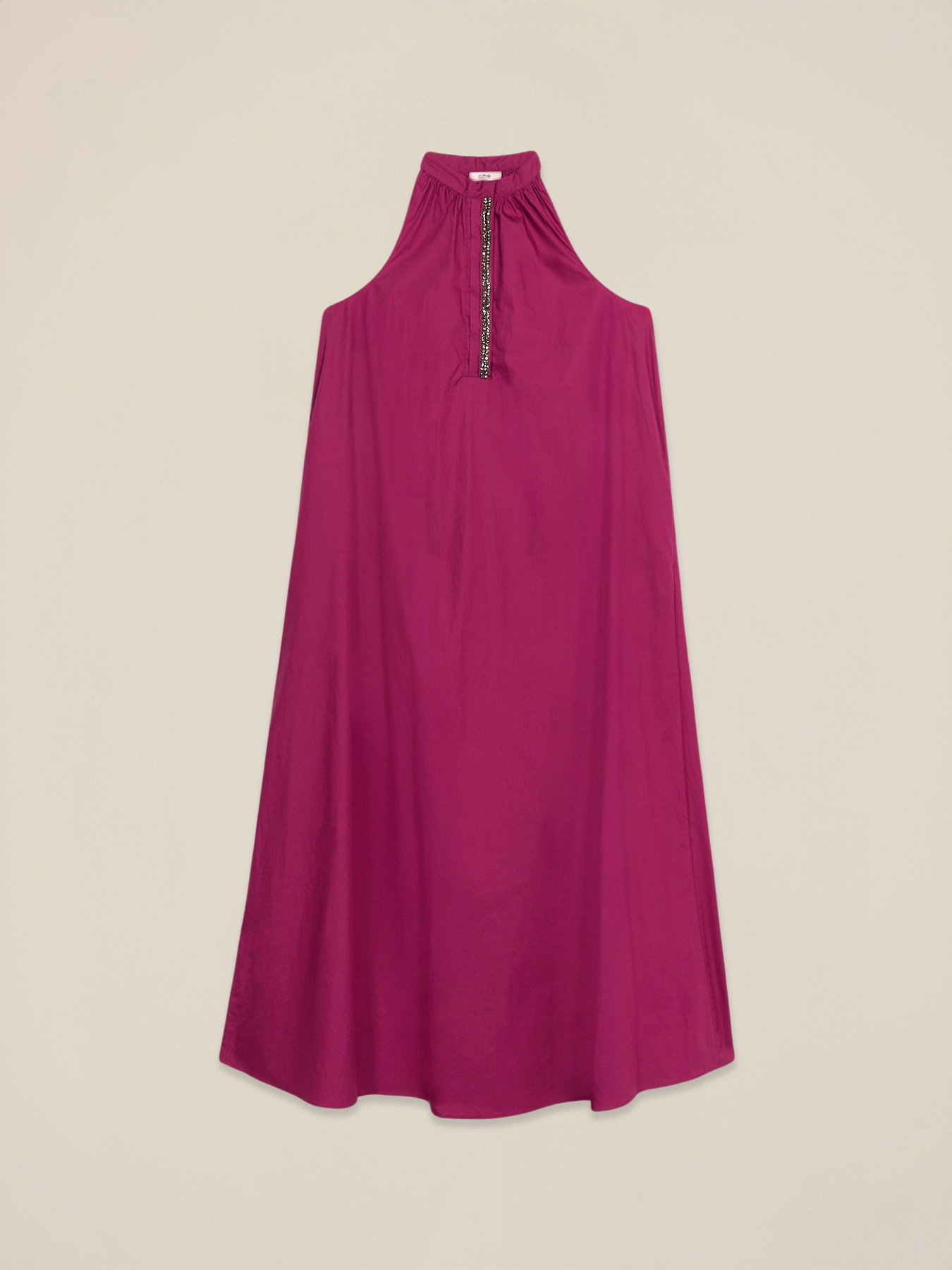 Vestido largo de popelina image number 3