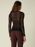 T-shirt maniche lunghe in pizzo image number 1