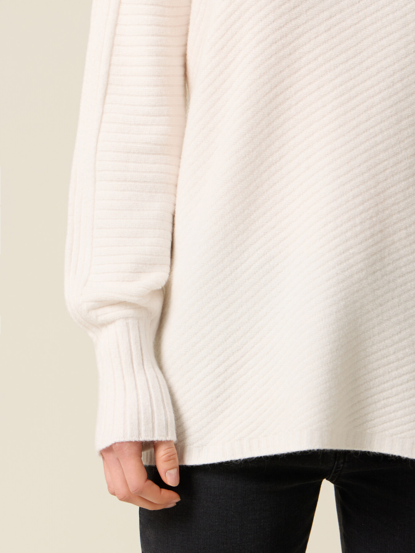 Pulover guler înalt oversized image number 2