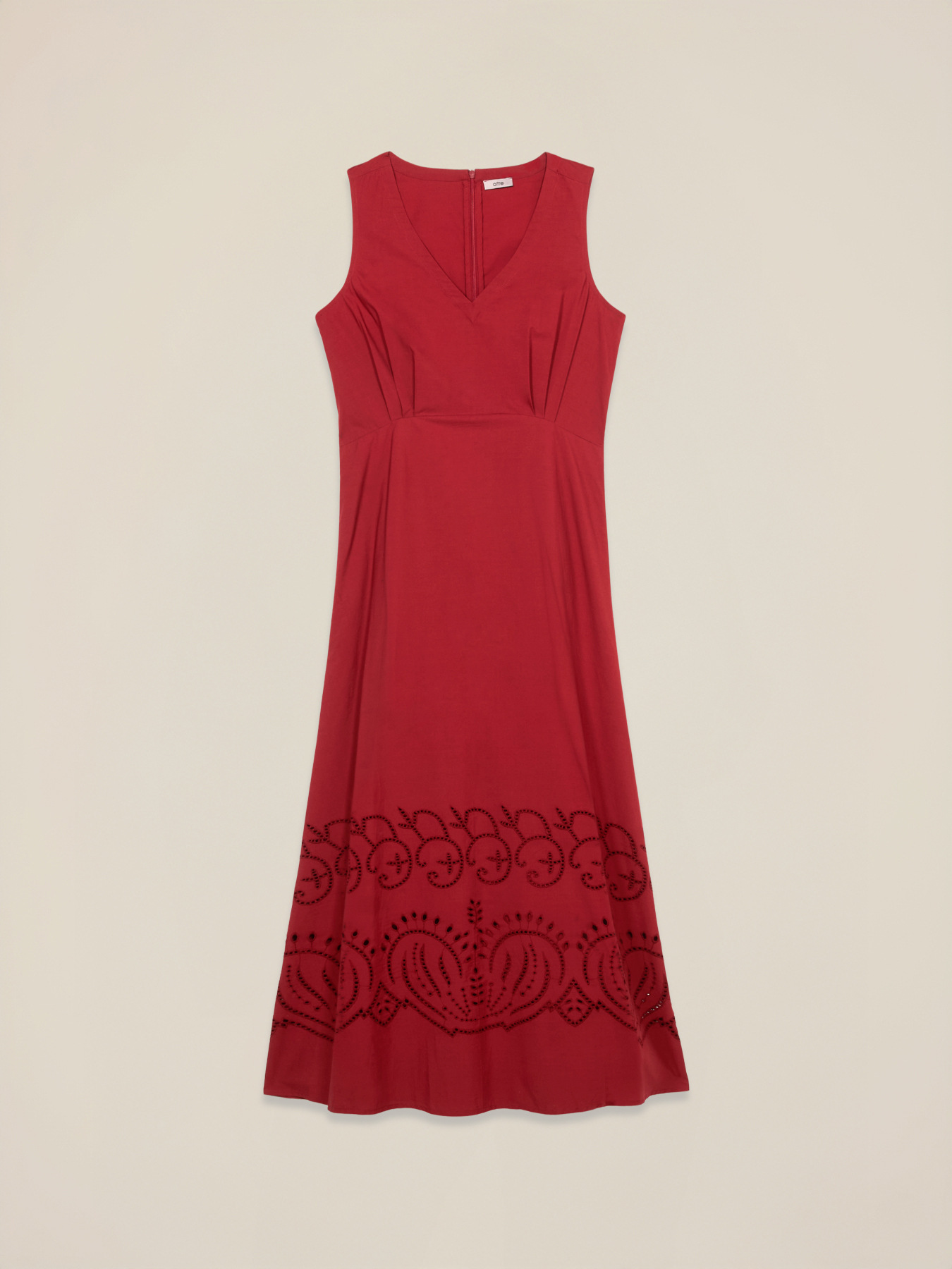 A-line dress with broderie anglaise embroidery image number 4