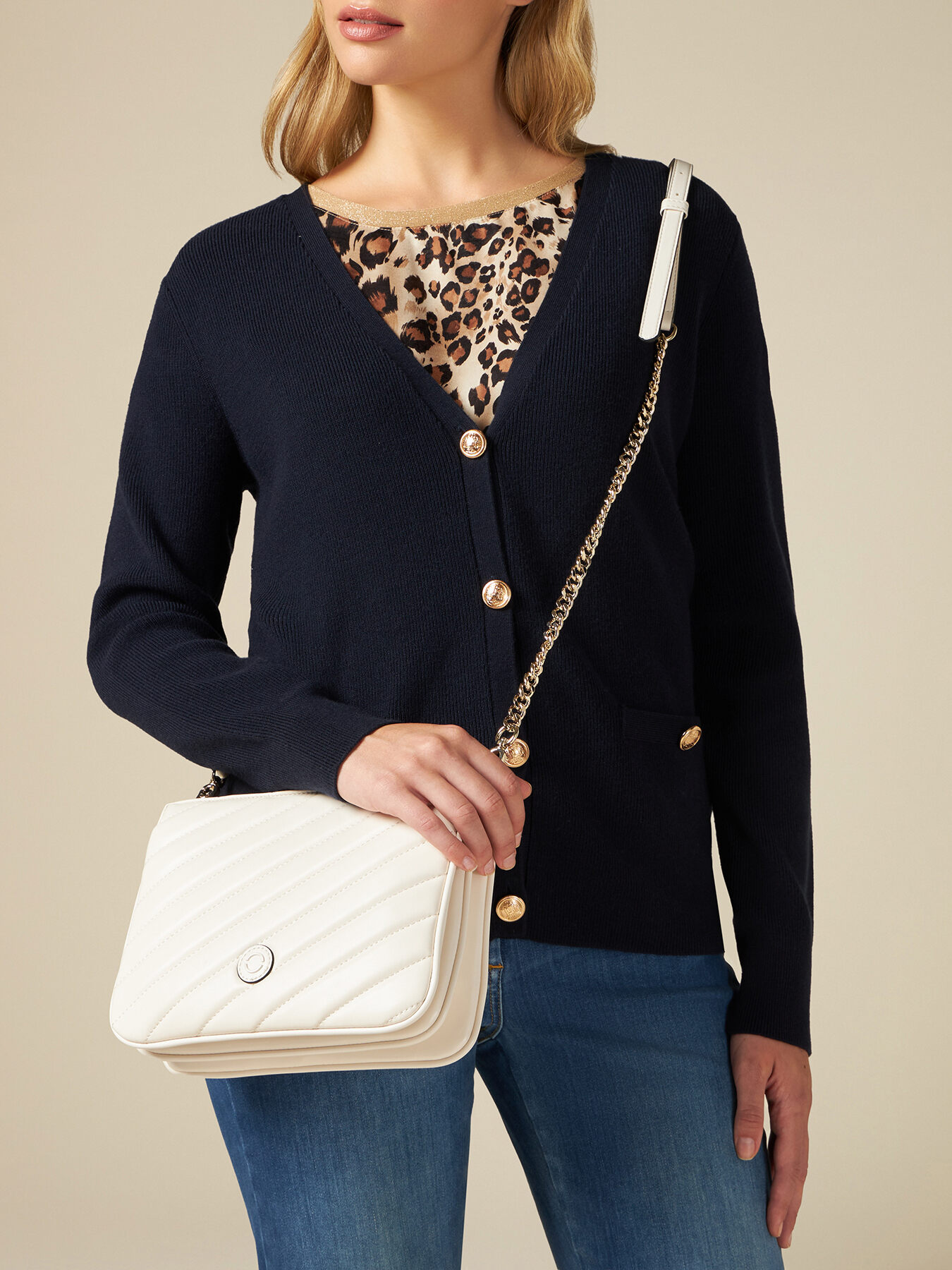 Borsa cross boxy trapuntata image number 0