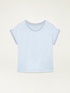 Blusa in raso con bordi a righe image number 3