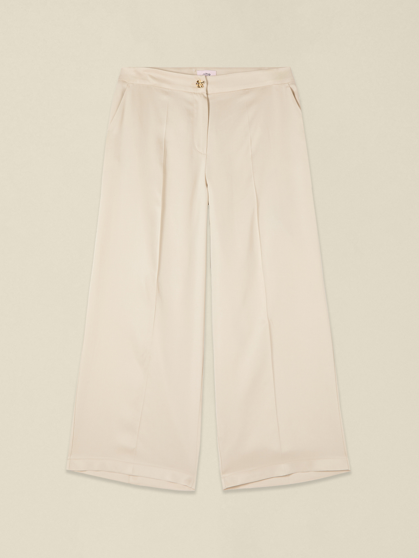 Pantalones cropped de lyocell image number 4