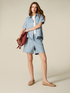 Linen Bermuda shorts with crystals image number 0