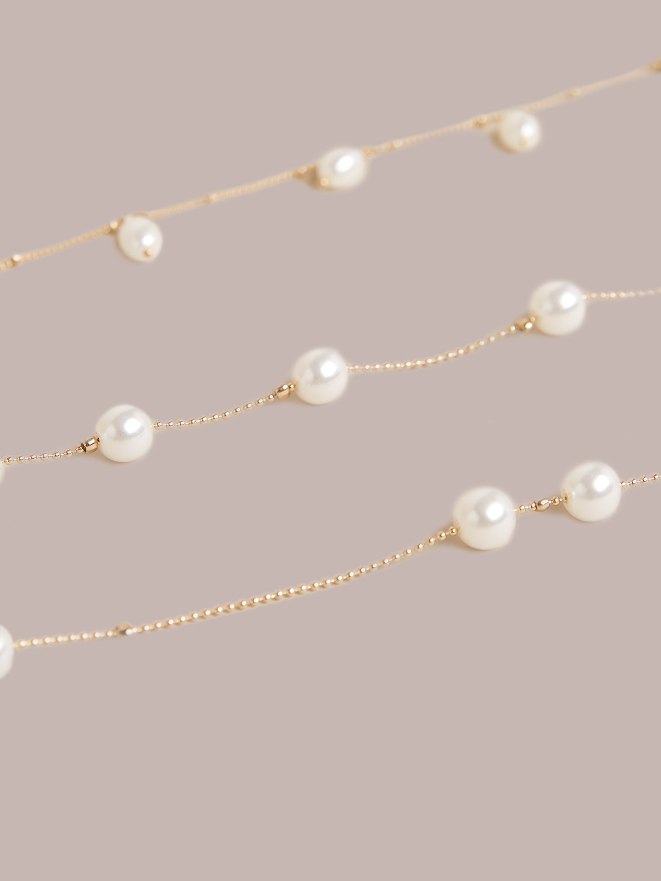 Collana lunga multifilo con perle image number 2