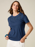 Cotton t-shirt with openwork embroidery image number 0