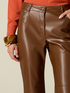 Flare trousers in coated fabric image number 2