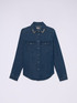 Denim shirt with snap buttons image number 3