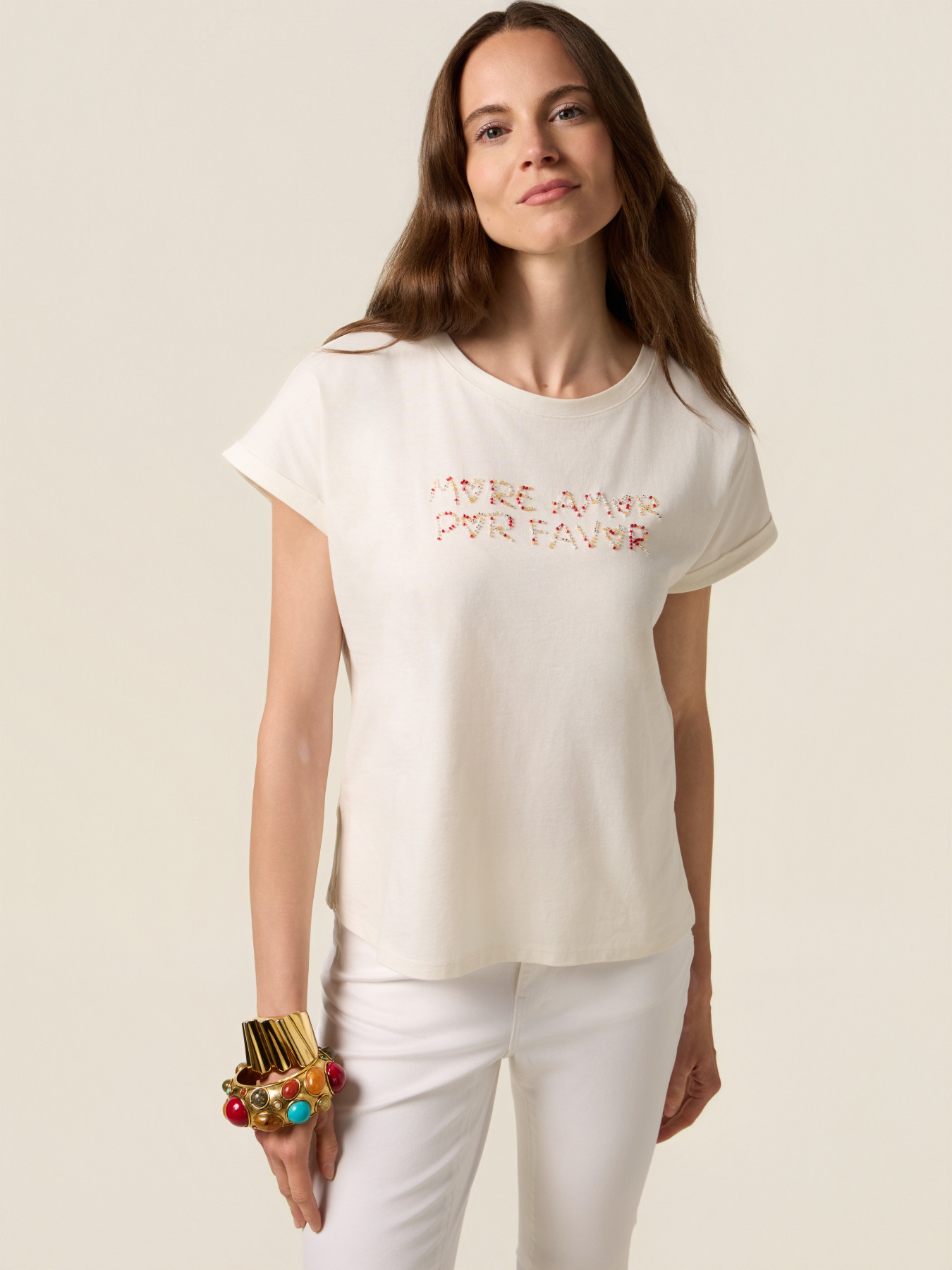 Ricamo Fare Scritte Su Magliette T-shirt Con Ricamo Lettering