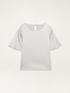 Short-sleeved satin blouse image number 3