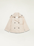 Short trench coat in coated fabric image number 4