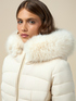 Fitted down jacket with furry edge and inserts image number 2
