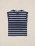Striped T-shirt with decorative buttons image number 3