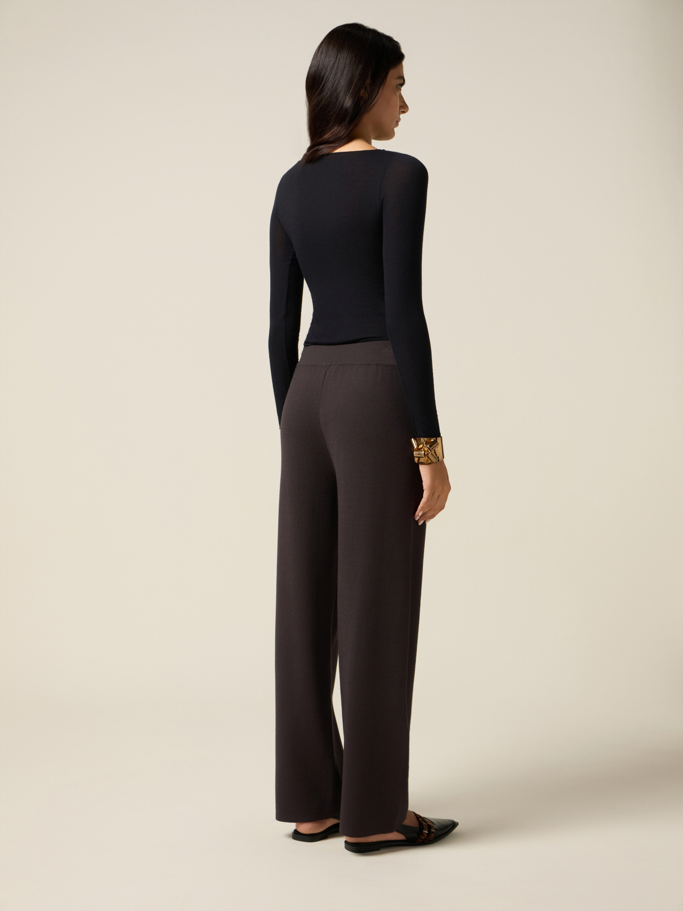 Pantalon en maille avec boutons-pression image number 1