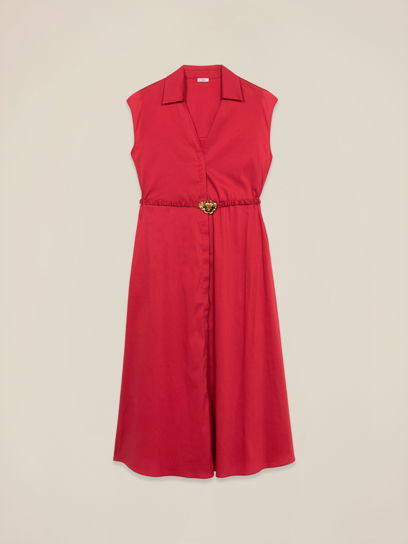 Midikleid aus Popeline mit G&uuml;rtel image number 4