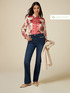 Eco-friendly regular jeans with jewel chains image number 0