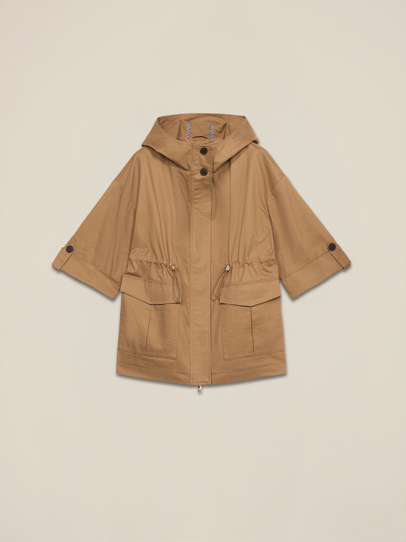 Parka over in cotone con cappuccio image number 3