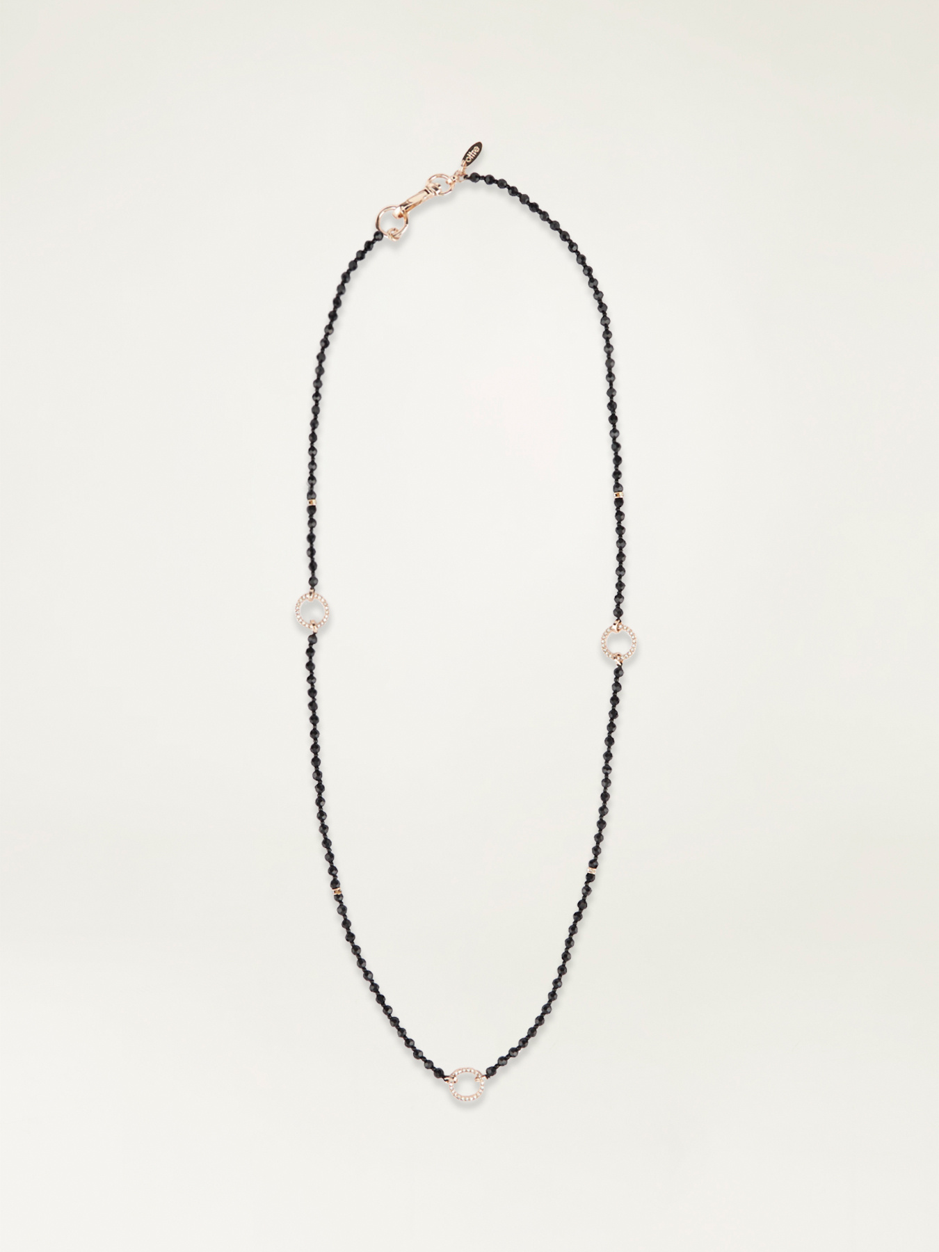 Collana lunga con pietre e charms image number 1