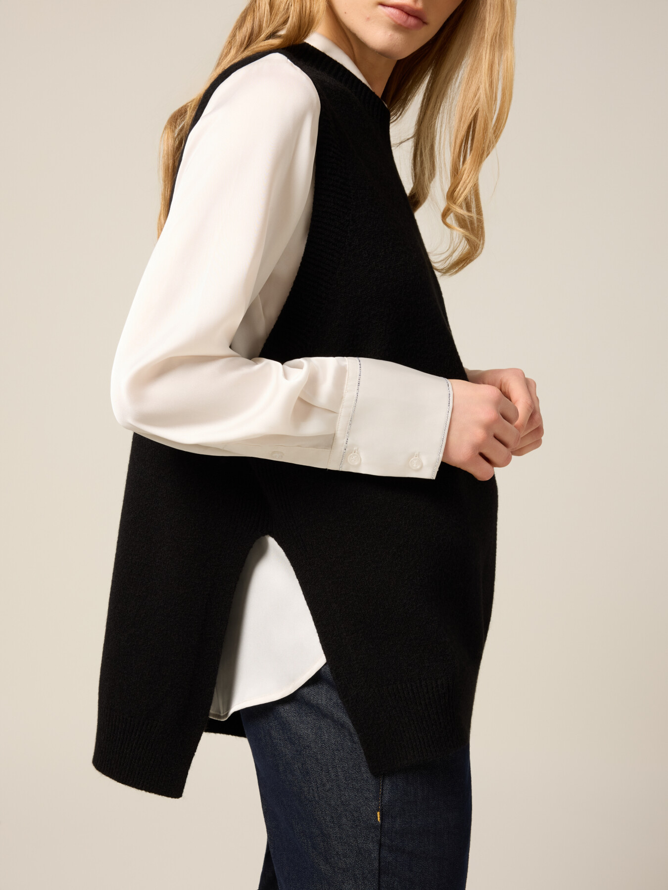Gilet long en maille image number 2