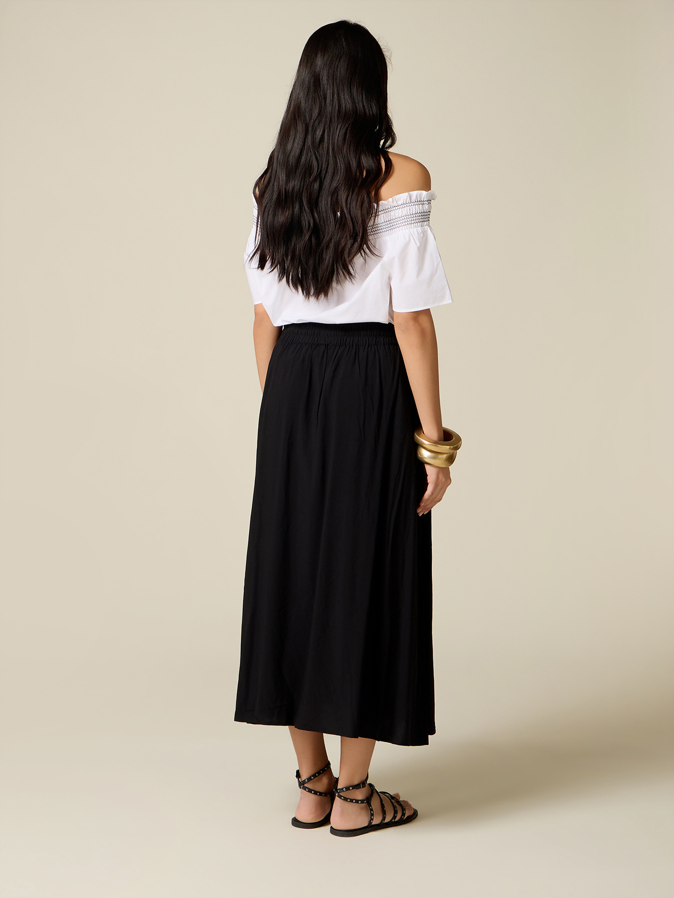Long viscose skirt image number 1