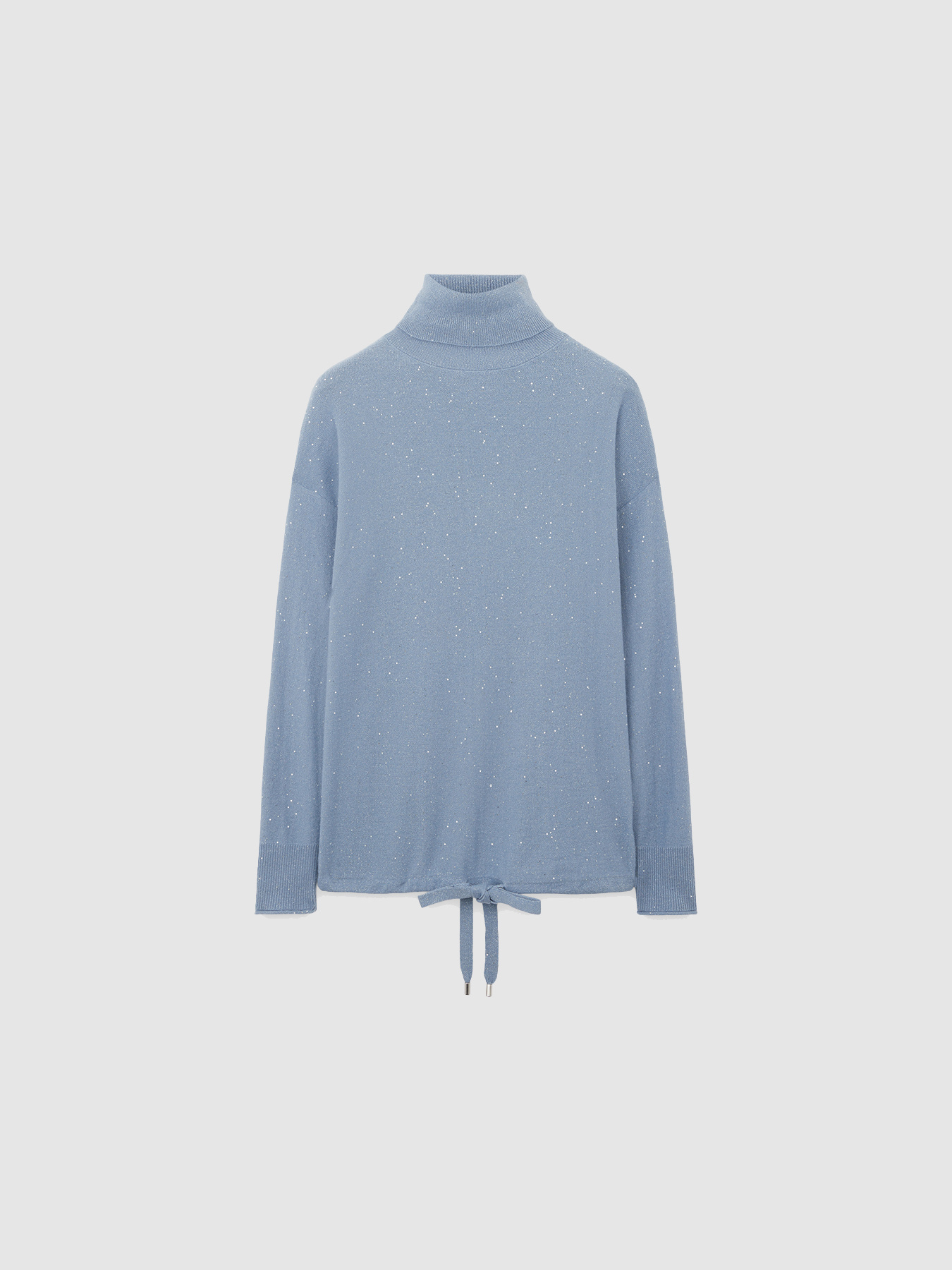 Cashmere blend lurex turtleneck sweater with sequins image number 3