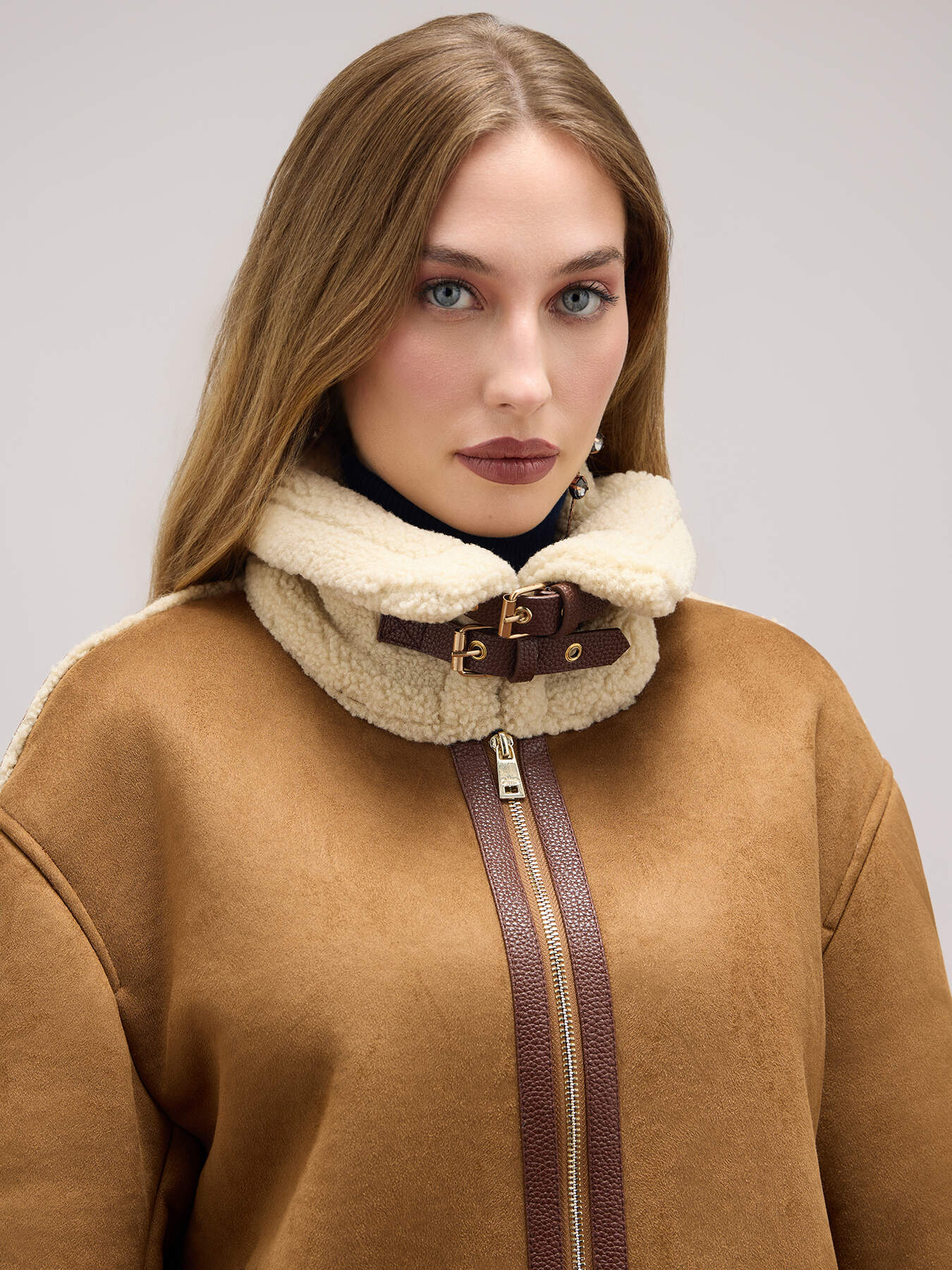 Jacket in synthetic sheepskin image number 3