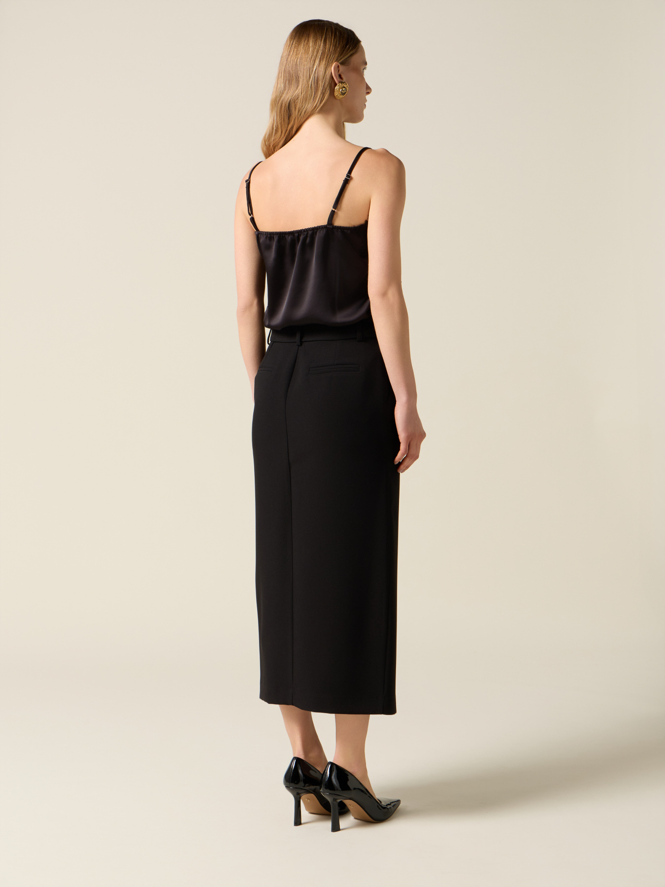 Schlauchkleid aus zwei Materialien image number 1
