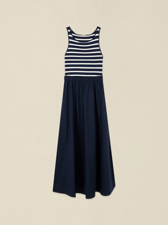 Two-tone dress with striped top