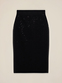 Knit skirt with crystals image number 4