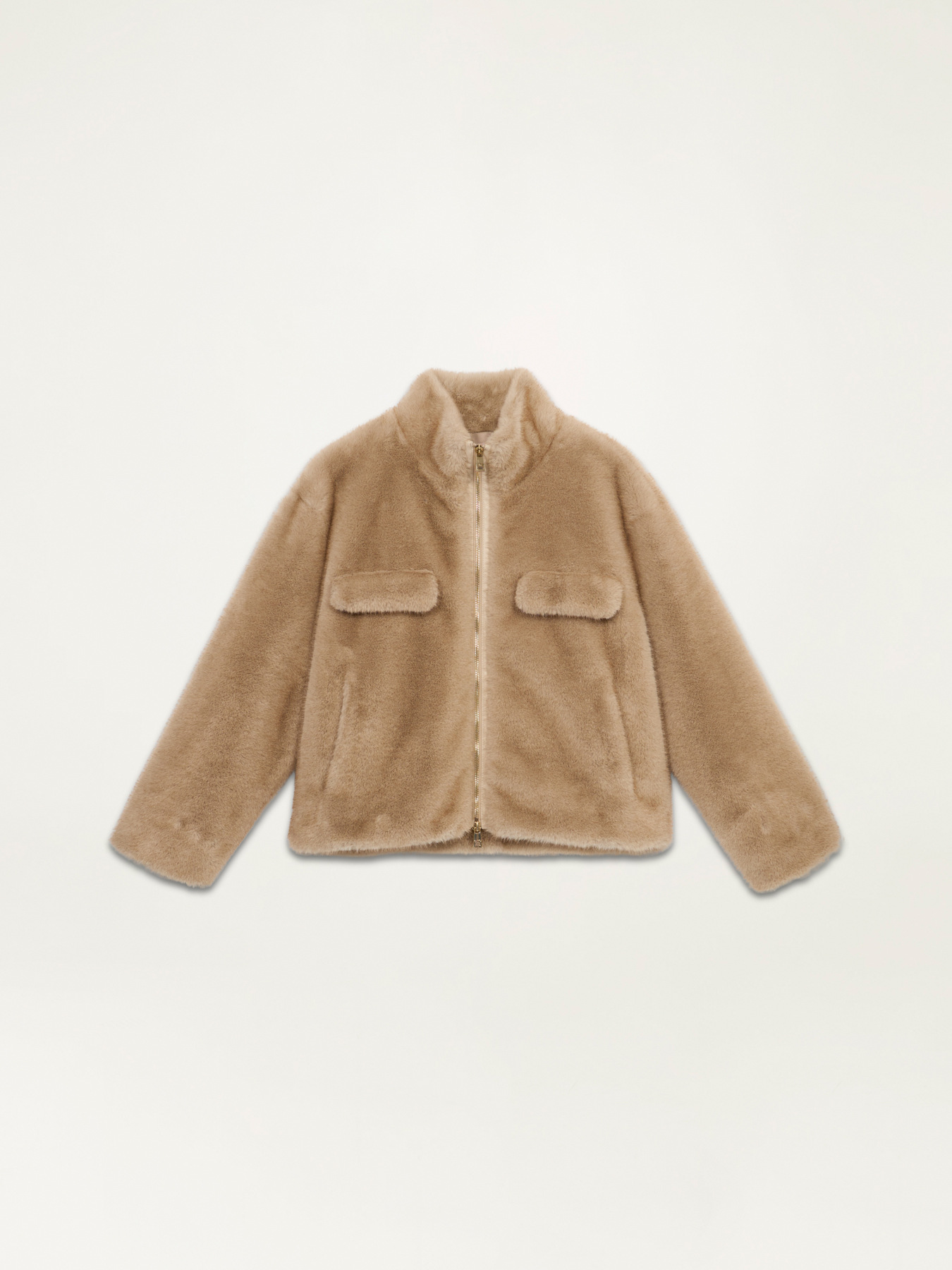 Cazadora bomber de peluche image number 3