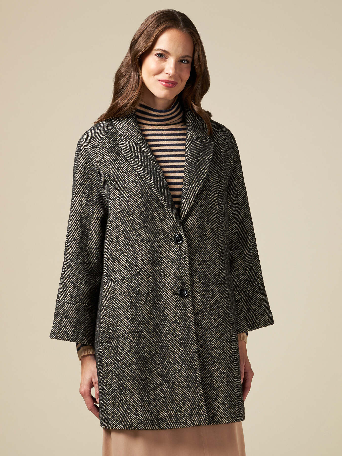 Cappotto monopetto spigato image number 0