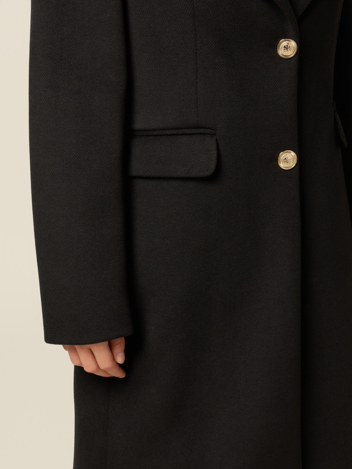 Midi coat with golden buttons image number 2