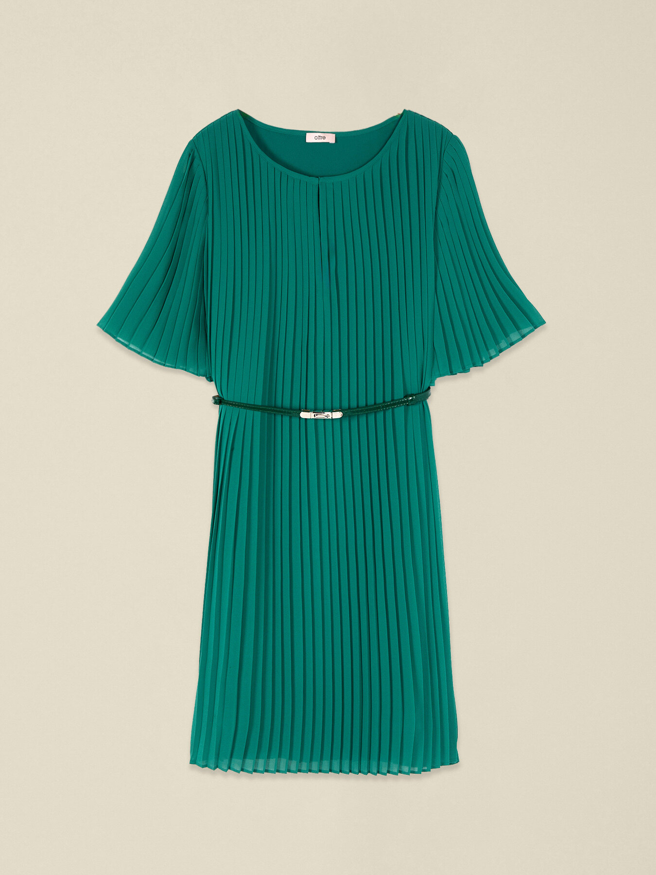 Kurzes Kleid aus plissiertem Georgette image number 3