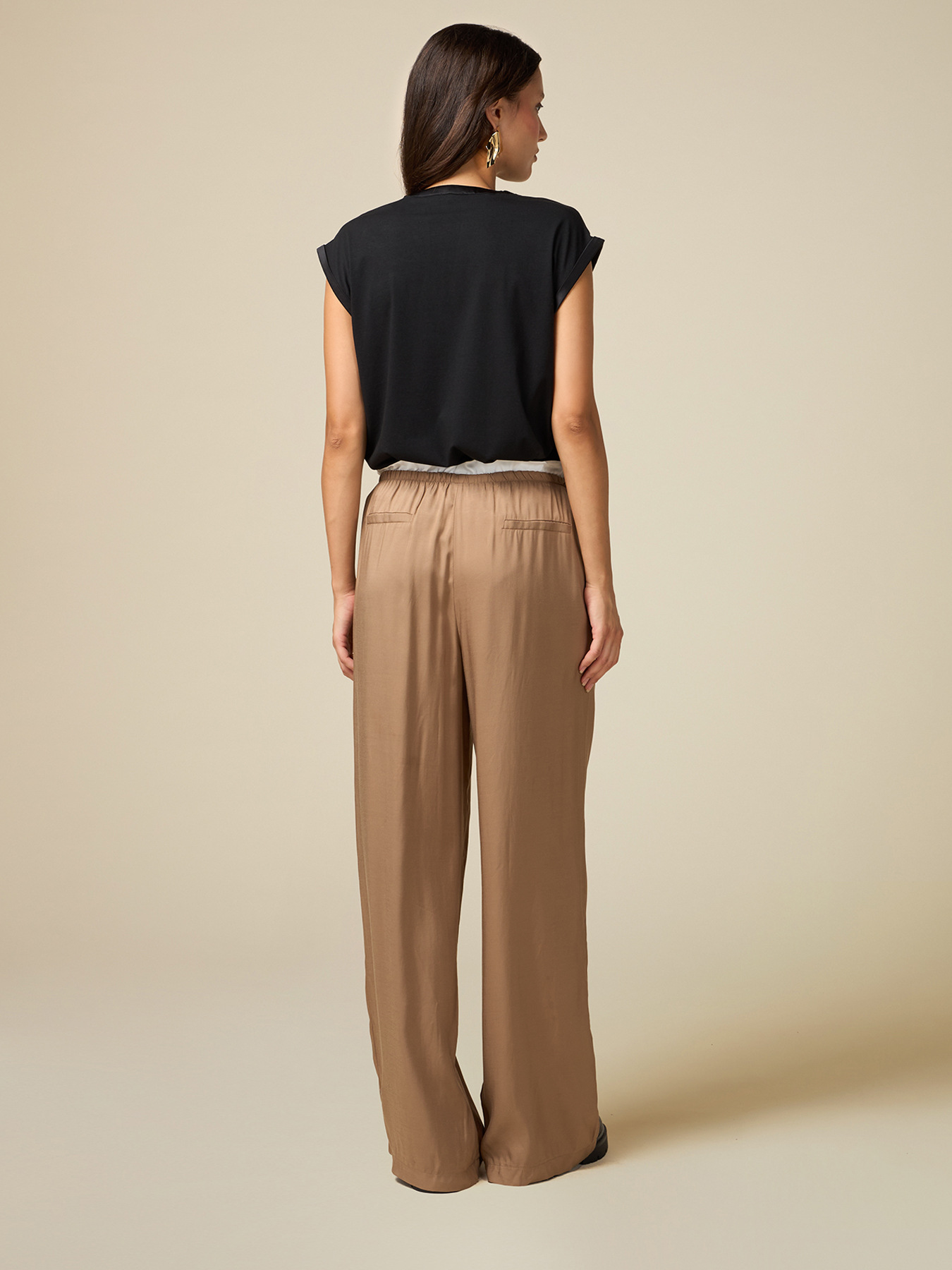 Pantalon large en viscose image number 1
