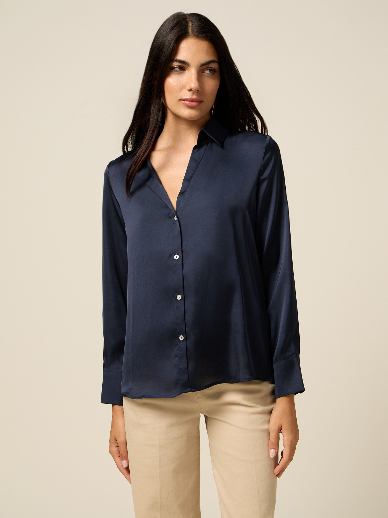 Camicia in raso image number 0