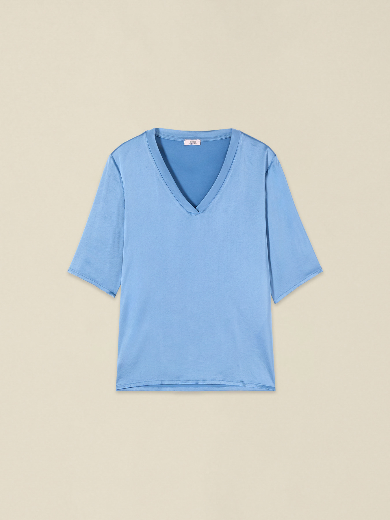 Bluse mit kurzen &Auml;rmeln aus Satin image number 3