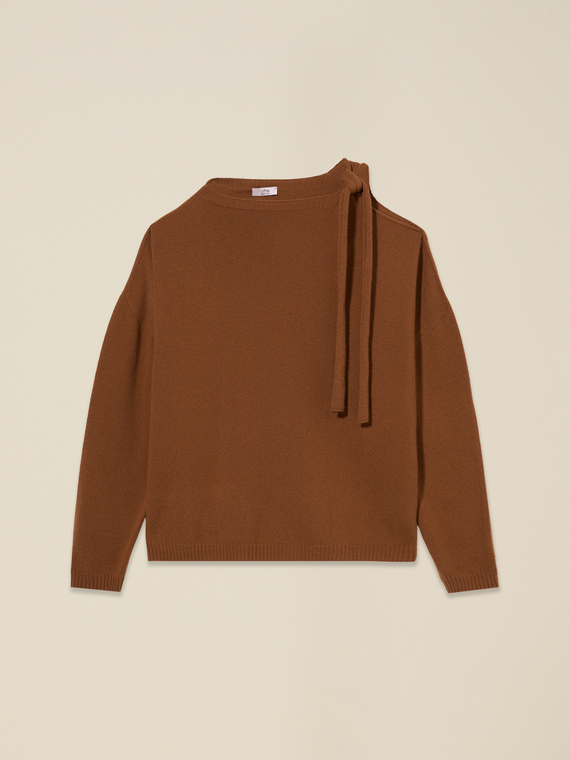 Maglia misto lana con nodo
