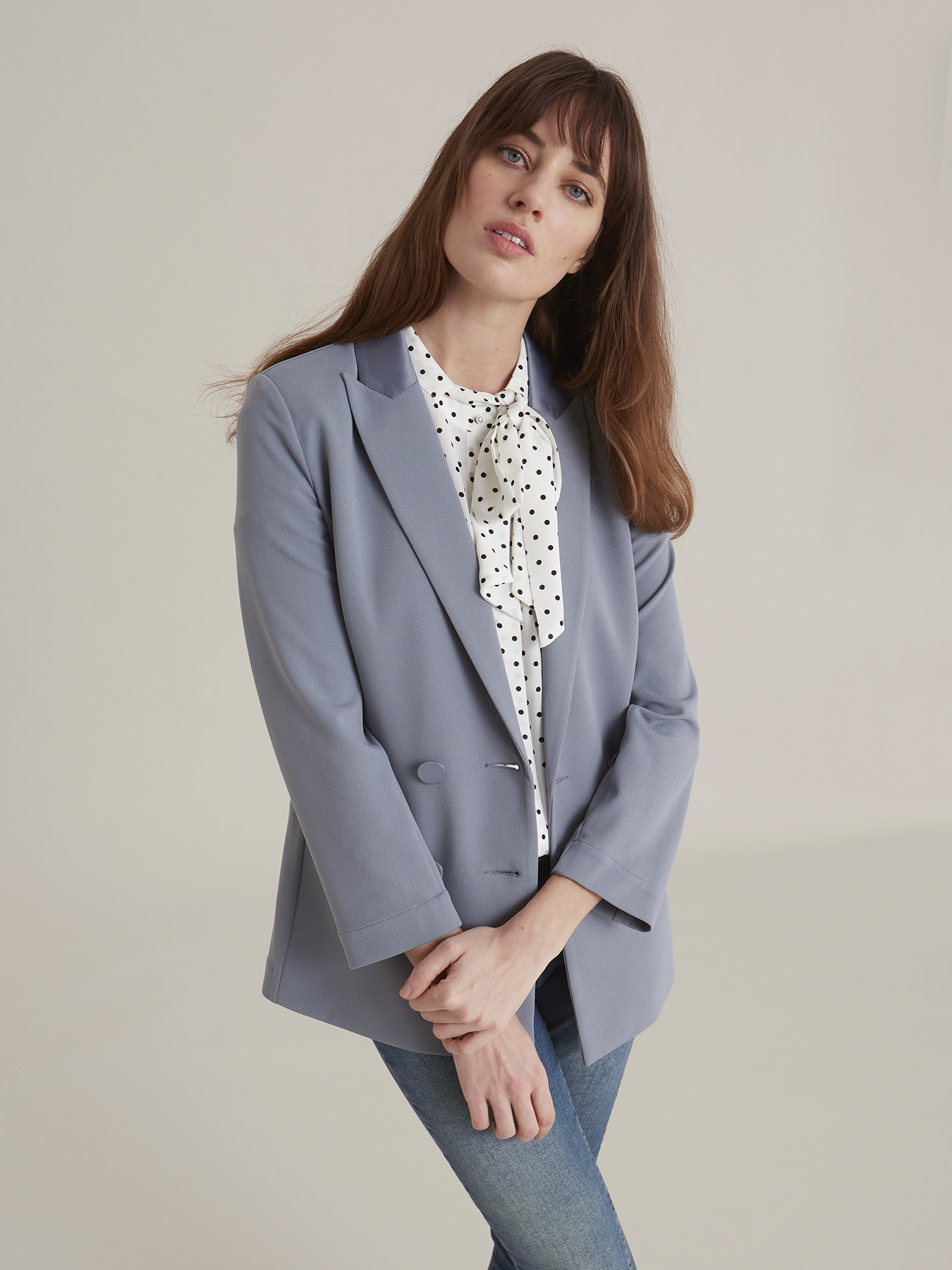 Blazer doble botonadura de cady image number 0