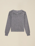 Pure wool cardigan with gemstone details image number 3