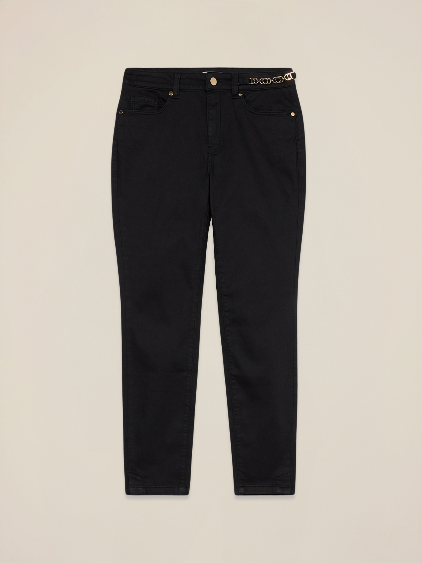 Regular trousers with chain detail image number 4