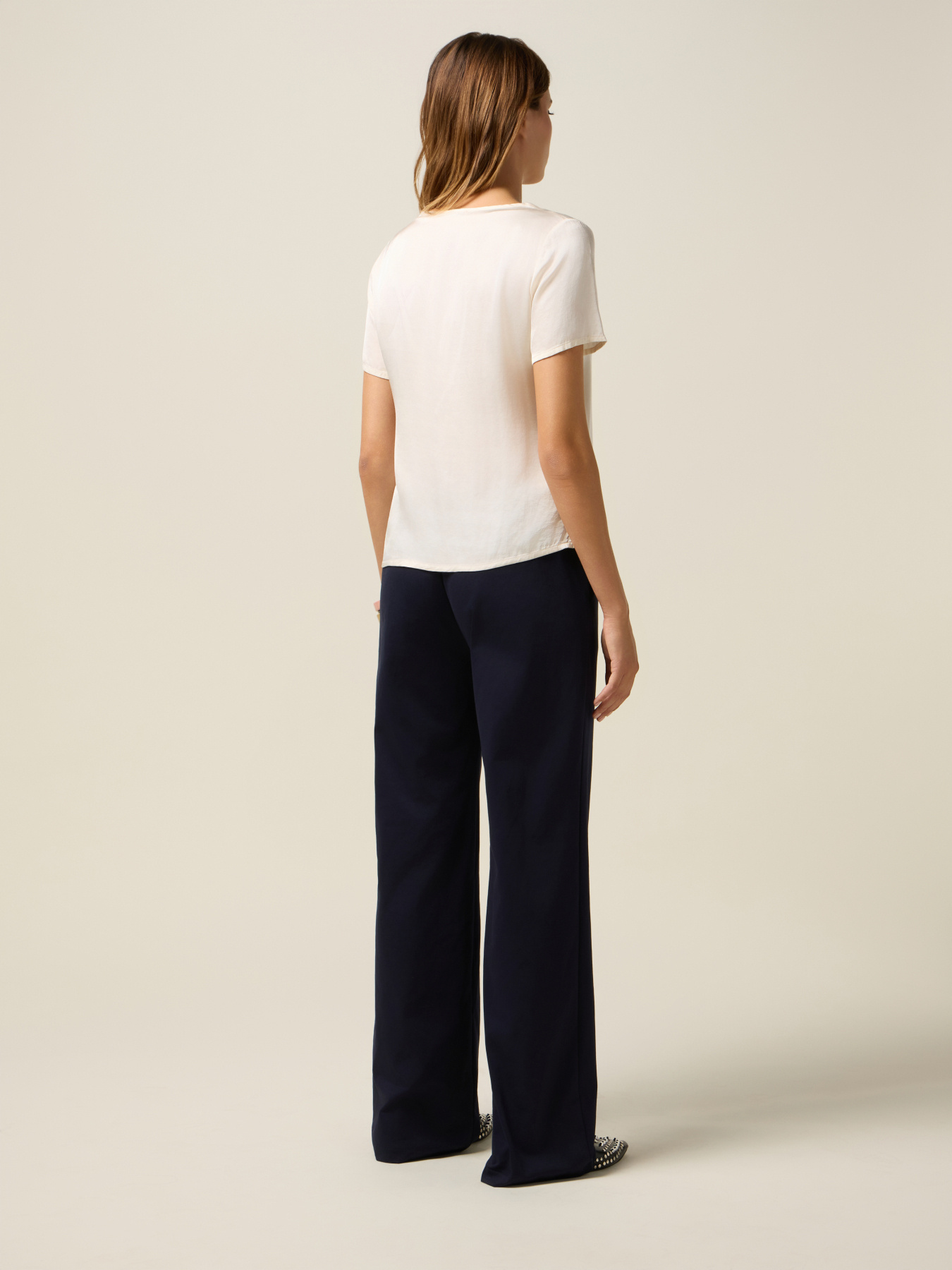 Blusa in raso di viscosa image number 1