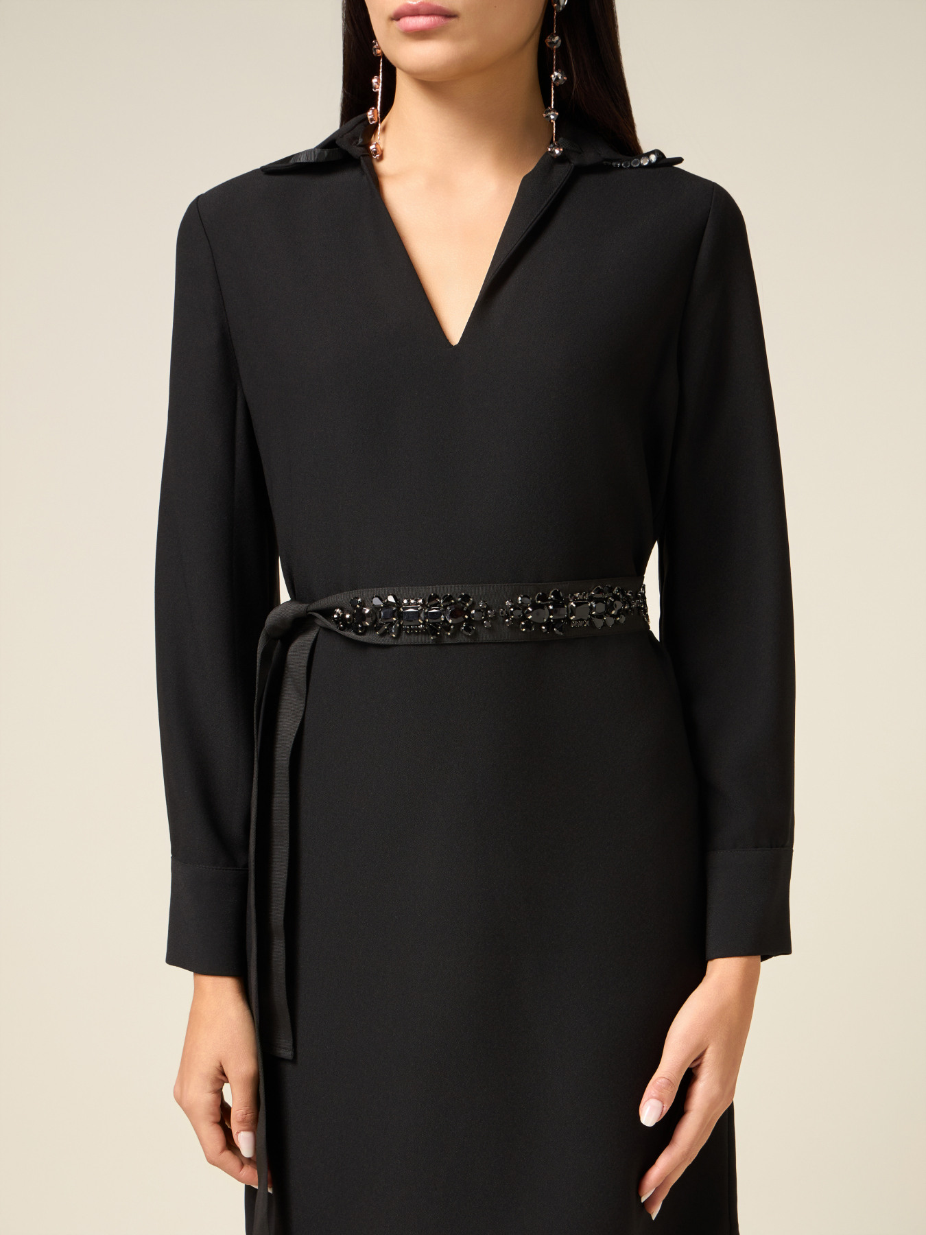 Grosgrain belt with bezels image number 0