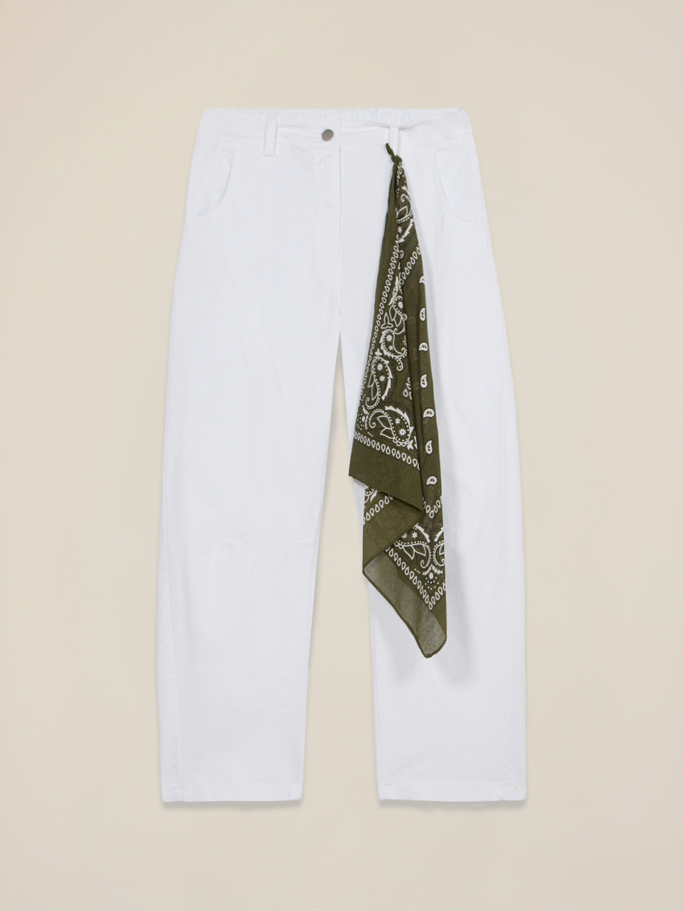 Pantalones barrel con pa&ntilde;uelo image number 4